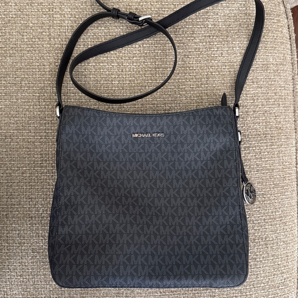 Michael Kors Black Logo Crossbody Bag - Picture 1 of 14